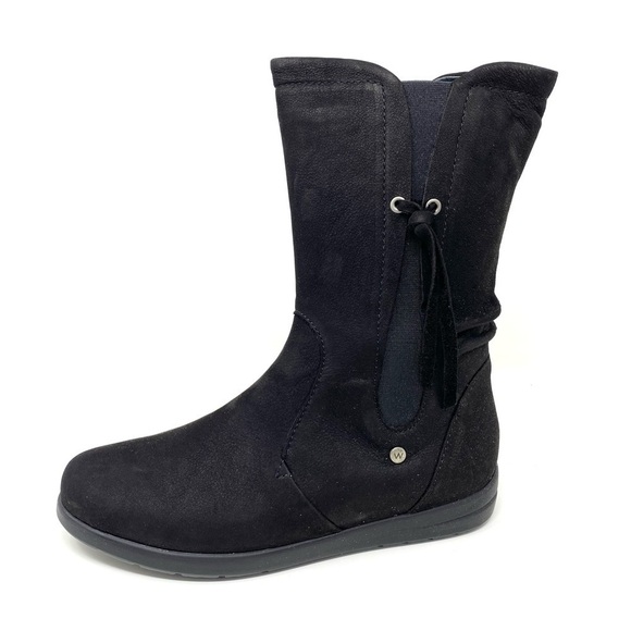 Wolky Newton Waterproof Boots in Black Longbeach Nubuck - Picture 1 of 6